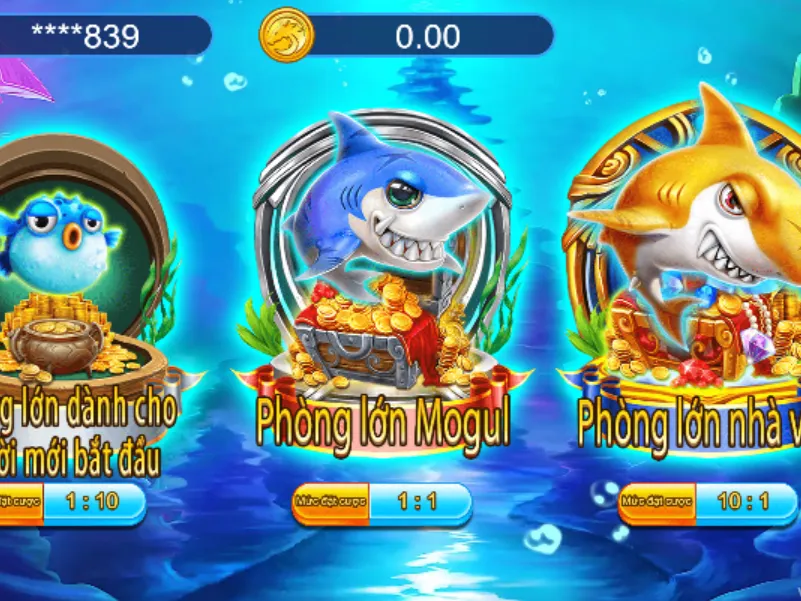 Hệ số thưởng của các sinh vật trong game bắn cá Chúa Tể Đại Dương